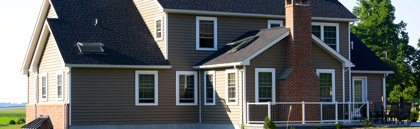 large gray vinyl home