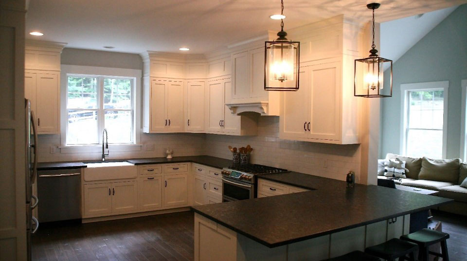 new kitchen inside custom home in berks county
