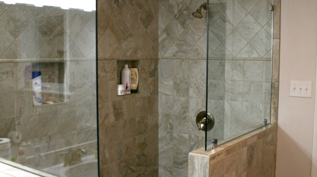 stone and marble custom shower