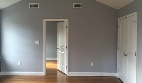 open view of newly remodeled bedroom